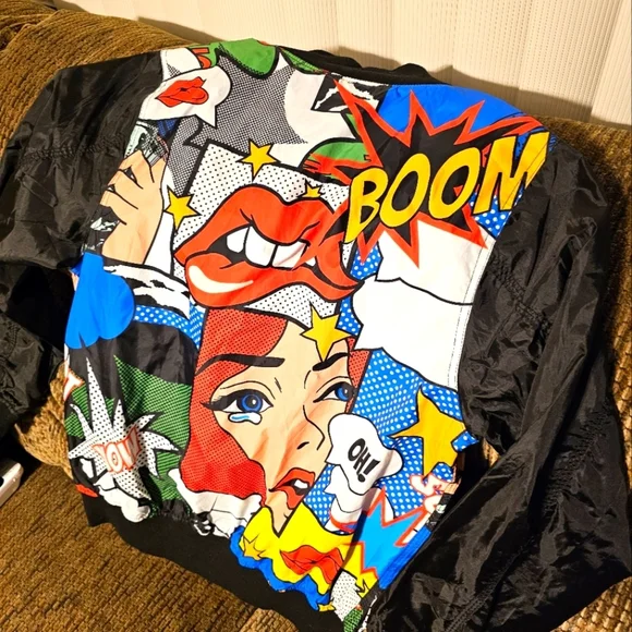 Graffiti comic style jacket size S - Picture 4 of 4